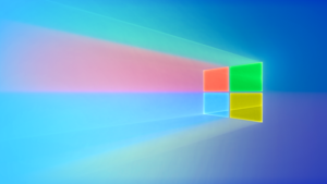 Windows 10, Windows logo, Colorful, Glossy, Gradient background, 4K wallpaper