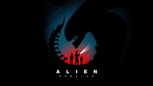 Alien: Romulus, Poster, Black background, 2024 Movies, 4K wallpaper