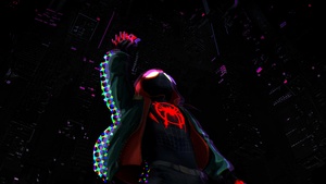 Miles Morales, Spider-Man: Into the Spider-Verse, Black background, Spiderman, 4K wallpaper