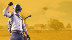 PUBG MOBILE, Level 3 helmet, PlayerUnknowns Battlegrounds, Yellow background, 4K wallpaper