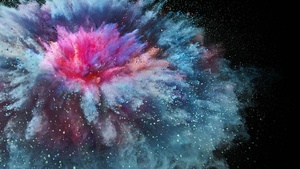 Splash, Black background, Colorful, Stock, 4K wallpaper