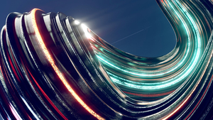 Dynamic, Swirls, Render, CGI, 3D, Colorful, Glowing, Aesthetic, 4K wallpaper