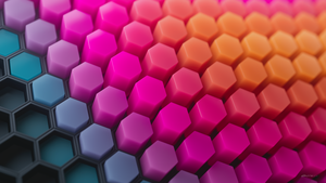 Hexagons, Geometric, Patterns, Colorful background, Colorful blocks, 3D background, Honeycomb, 4K wallpaper