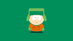 Kyle Broflovski, Minimalist, South Park, Green background, 4K wallpaper