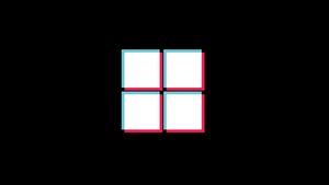 Windows logo, Black background, AMOLED, 4K wallpaper