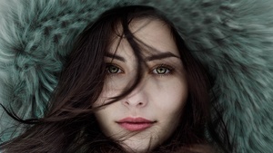Woman, Portrait, Closeup, Fair, Beautiful, Cold, Winter, 4K wallpaper