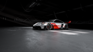 Porsche 911 GT3 R, Dark aesthetic, Race cars, 4K wallpaper