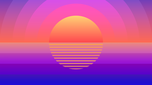 Summer, Sunset, Pop Art, Reflection, Colorful gradients, Colorful background, 4K wallpaper