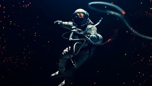 Astronaut, Lost in Space, Space suit, Dark background, Space Adventure, 4K wallpaper