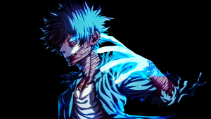 Dabi, Digital Art, Black background, AMOLED, My Hero Academia, 4K wallpaper
