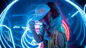 KDA Akali, Cosplay, League of Legends, Neon, K-pop, 4K wallpaper