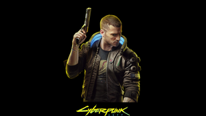 Cyberpunk 2077, Black background, PC Games, Xbox Series X, PlayStation 4, Google Stadia, Xbox One, 2020 Games, 4K wallpaper