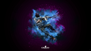 CS GO, Counter-Strike: Global Offensive, Splash, Dark background, 4K wallpaper