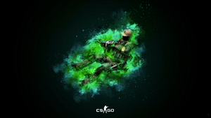 CS GO, Soldier, Counter-Strike: Global Offensive, Splash, Dark background, 4K wallpaper