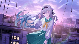 Firefly (Honkai: Star Rail), Anime girl, Purple aesthetic, 4K wallpaper