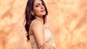 Samantha, Saree, Telugu Actress, Tamil actress, Indian actress, 4K wallpaper