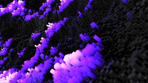 Rays, Violet background, Bars, 3D background, Glowing, Black blocks, 4K wallpaper