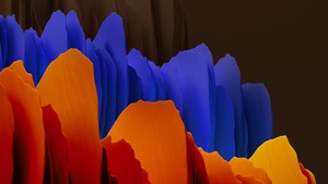 Samsung Galaxy Tab S7, Brown abstract, Orange, Blue, Dark, Stock, Brown aesthetic, 4K wallpaper