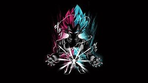 Vegeta, Dragon Ball Z, Anime series, Black background, AMOLED, 4K wallpaper