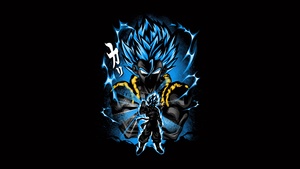 Goku, Dragon Ball Z, Anime series, Black background, AMOLED, 4K wallpaper
