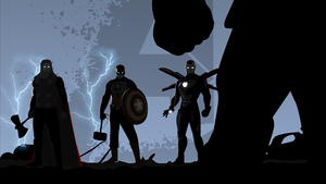 Avengers: Endgame, Thor, Captain America, Iron Man, Thanos, Illustration, 4K wallpaper