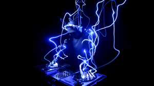 DJ, Electronic music, Dark, Black background, AMOLED, 4K wallpaper