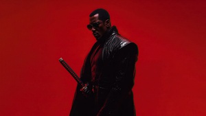 Blade, Red background, 4K wallpaper