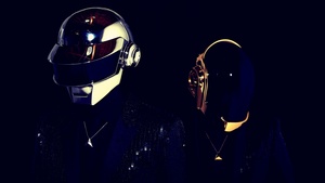 Daft Punk, Electronic music duo, Black background, 4K wallpaper
