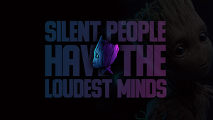 Baby Groot, Popular quotes, Dark, 4K wallpaper