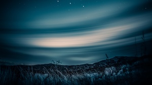 Aurora Borealis, Night sky, Stars, Landscape, Starry sky, 4K wallpaper