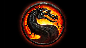 Mortal Kombat, Dragon, Black background, 4K wallpaper