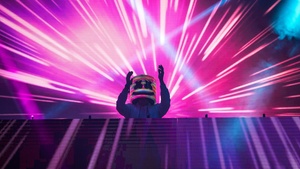 Marshmello, Neon, Live concert, American DJ, LED lighting, 4K wallpaper
