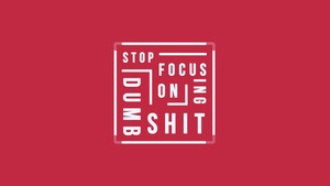 Focus, Popular quotes, Red background, Typography, 4K wallpaper