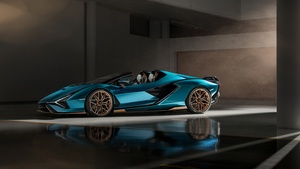 Lamborghini Sián Roadster, Sports cars, 2020, 4K wallpaper