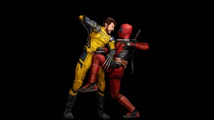 Deadpool and Wolverine, Black background, AMOLED, Movie poster, 2024 Movies, Marvel Superheroes, 4K wallpaper