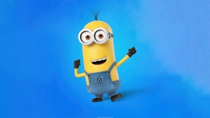 Minion, Blue background, Despicable Me, 4K wallpaper