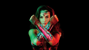 Wonder Woman 1984, AMOLED, Gal Gadot, DC Comics, 2020 Movies, Black background, Diana Prince, 4K wallpaper
