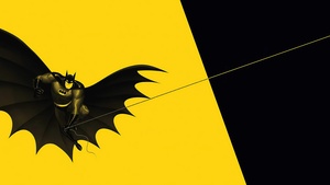 Batman, Minimal art, Yellow background, DC Superheroes, Simple, 4K wallpaper