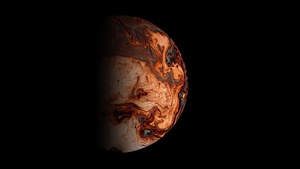 Brown, Planet, Astronomy, Outer space, Black background, AMOLED, Brown aesthetic, 4K wallpaper