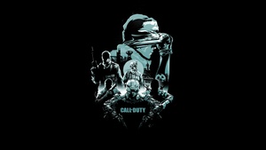 Call of Duty, AMOLED, Video Game, Game poster, Black background, Illustration, 4K wallpaper