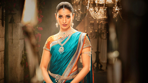 Tamanna Bhatia, Traditional, Indian actress, Bollywood actress, Telugu heroine, Tollywood, Jewellery, Saree, 4K wallpaper