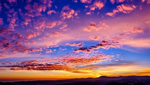 Golden hour, Sunset, Clouds, Landscape, 4K wallpaper