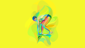 Illustration, Yellow background, Minimalist, 4K wallpaper