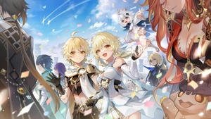Aether, Lumine, Genshin Impact, Furina, 4K wallpaper