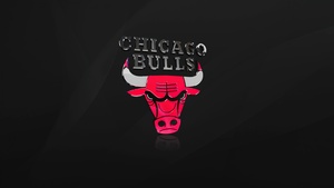 Chicago Bulls, Dark background, Basketball team, Logo, 4K wallpaper