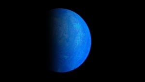 Planet, Astronomy, Outer space, Blue, Black background, 4K wallpaper