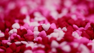 Love hearts, Pink, Red, Candies, Bokeh, Girly backgrounds, Pink background, 4K wallpaper