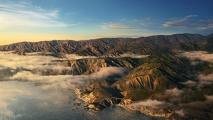 Big Sur, California, Mountains, Clouds, Daylight, Sunny day, macOS Big Sur, Stock, Summer, 4K wallpaper