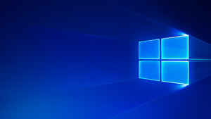 Windows 10, Blue aesthetic, Microsoft Windows, Blue, Glossy, Blue background, 4K wallpaper