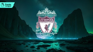 Liverpool FC, Neon logo, Premier League club, Football club, Green aesthetic, 4K wallpaper